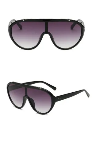 Oversize Aviator Fashion Sunglasses| Black