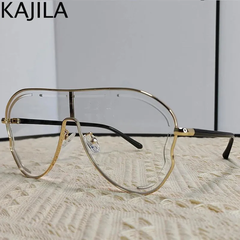 Oversized Hollow One-Piece Luxury Sunglasses