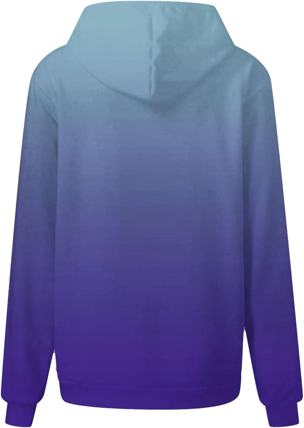 Oversized Hoodies for Women Loose Fit Gradient Pullover Sweatshirt Casual Blouses with Pockets Trendy Preppy Clothes