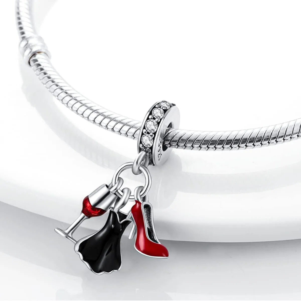 Parmuz 925 Sterling Silver Charm for Bracelet Necklace Dangle Love Mom Ocean travel Butterfly Party Charm Beads Pendants DIY Jewelry for Women