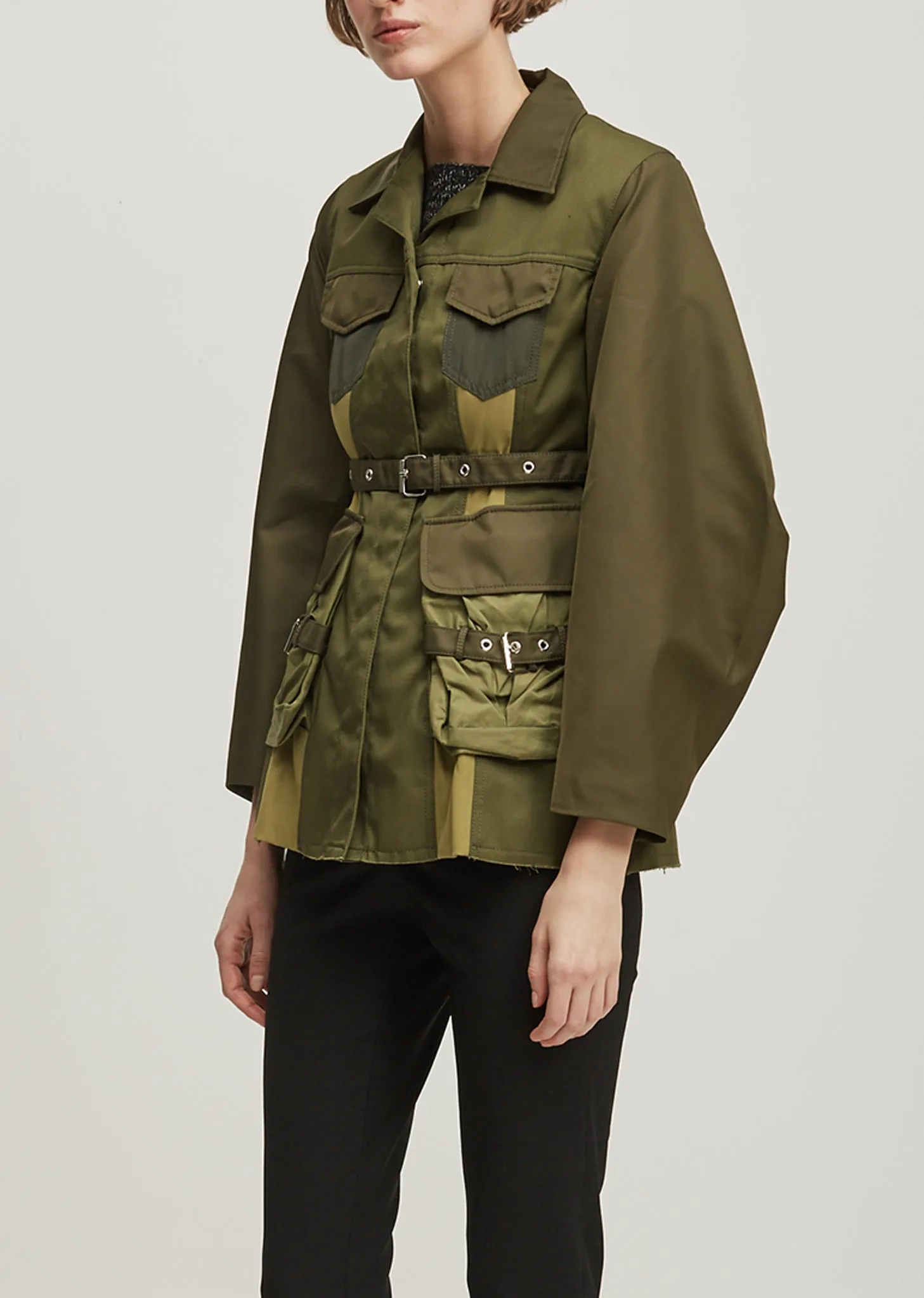 Patchwork Multi Pocket Jacket