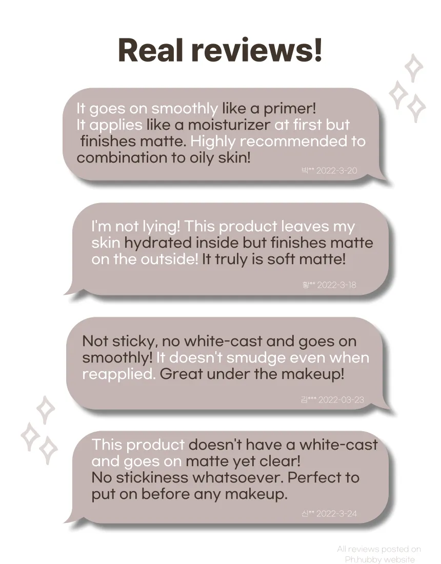 Ph. Hubby 1g Soft Matte Sun Creams Tube Type Whitening SPF50  PA     50ml No White Cast Facial Sunscreens Skincare Sunblock UV Face Body Neck