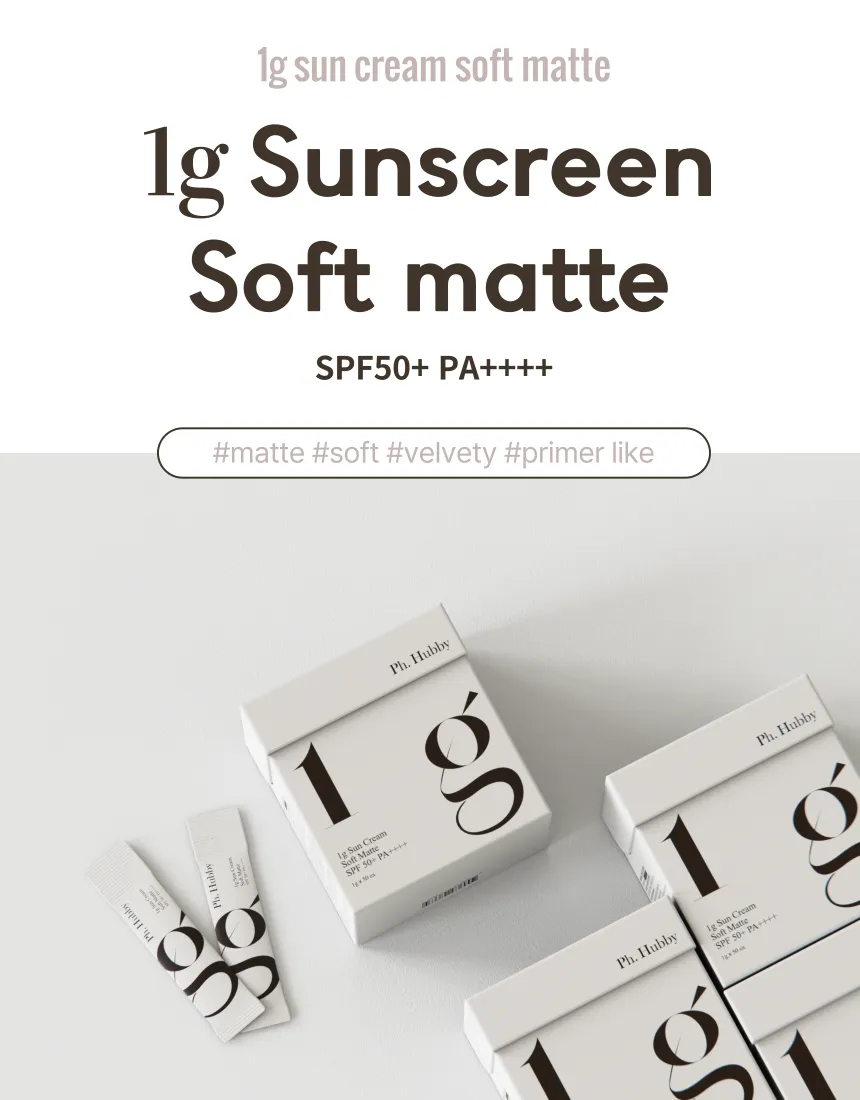 Ph. Hubby 1g Soft Matte Sun Creams Tube Type Whitening SPF50  PA     50ml No White Cast Facial Sunscreens Skincare Sunblock UV Face Body Neck
