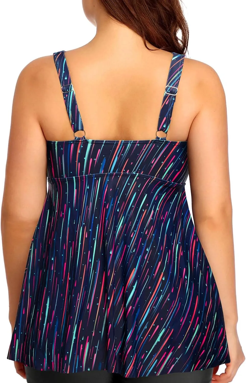 Plus Size Tankini Tops for Women Only - Flowy Bathing Suits Tops Modest Swimsuit No Bottom