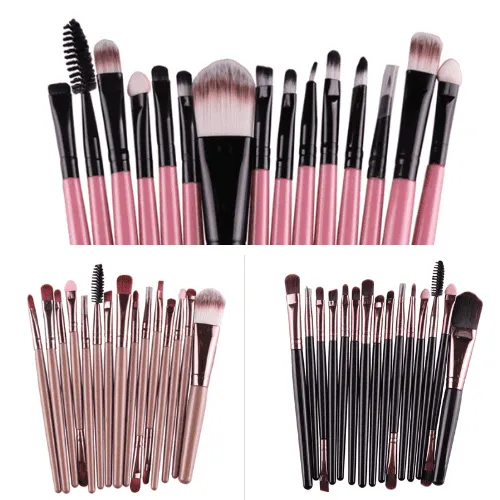 Professional 15 Pcs Cosmetic Makeup Brush *Set* Black