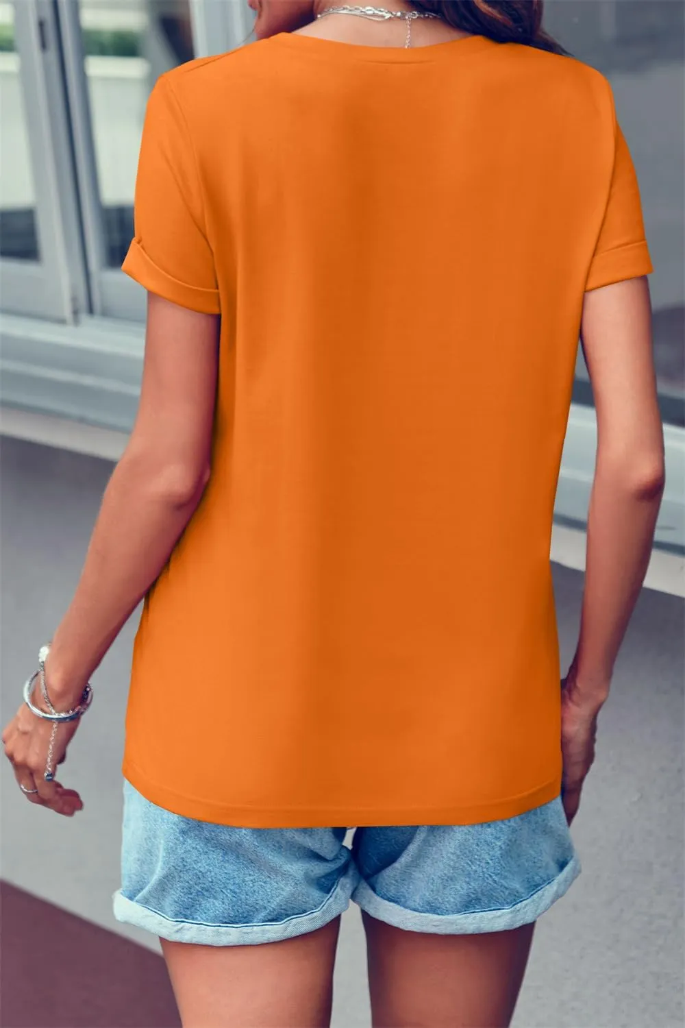 Qianxitang Women's Tops Cute Graphic Print Summer Causal Cotton Round Neck Short Sleeve Blouses T Shirt