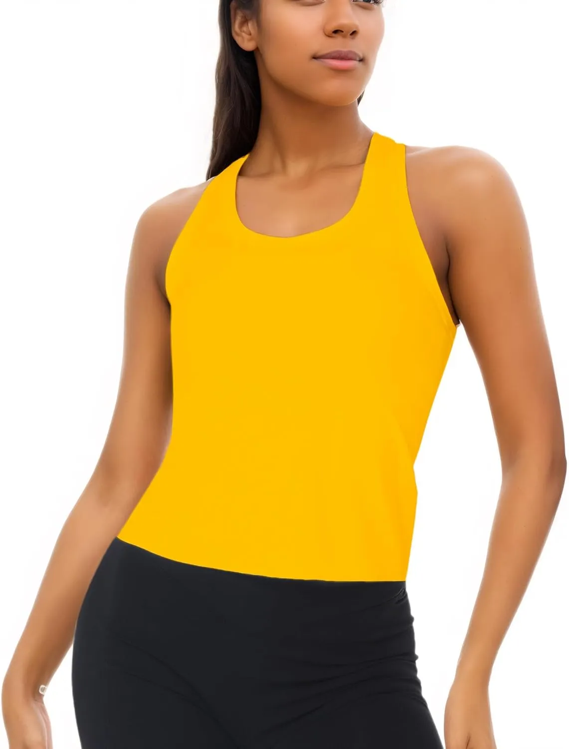 Racerback Workout Tank Tops for Women Sleeveless Gym Tops Cropped Active Yoga Running Shirts