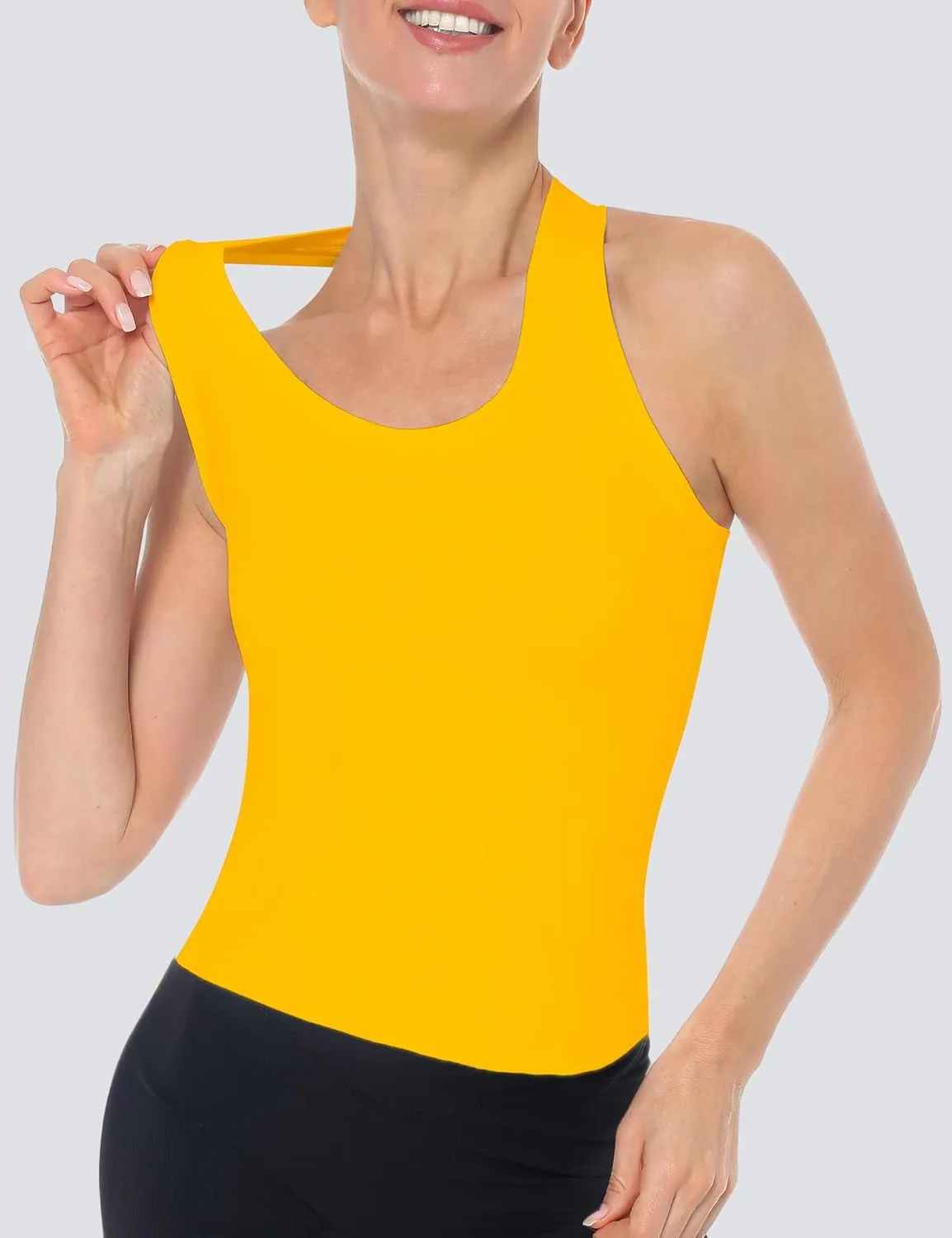 Racerback Workout Tank Tops for Women Sleeveless Gym Tops Cropped Active Yoga Running Shirts