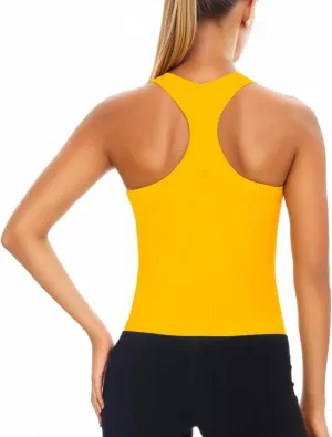 Racerback Workout Tank Tops for Women Sleeveless Gym Tops Cropped Active Yoga Running Shirts