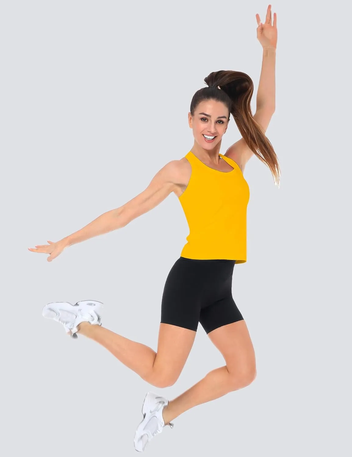 Racerback Workout Tank Tops for Women Sleeveless Gym Tops Cropped Active Yoga Running Shirts