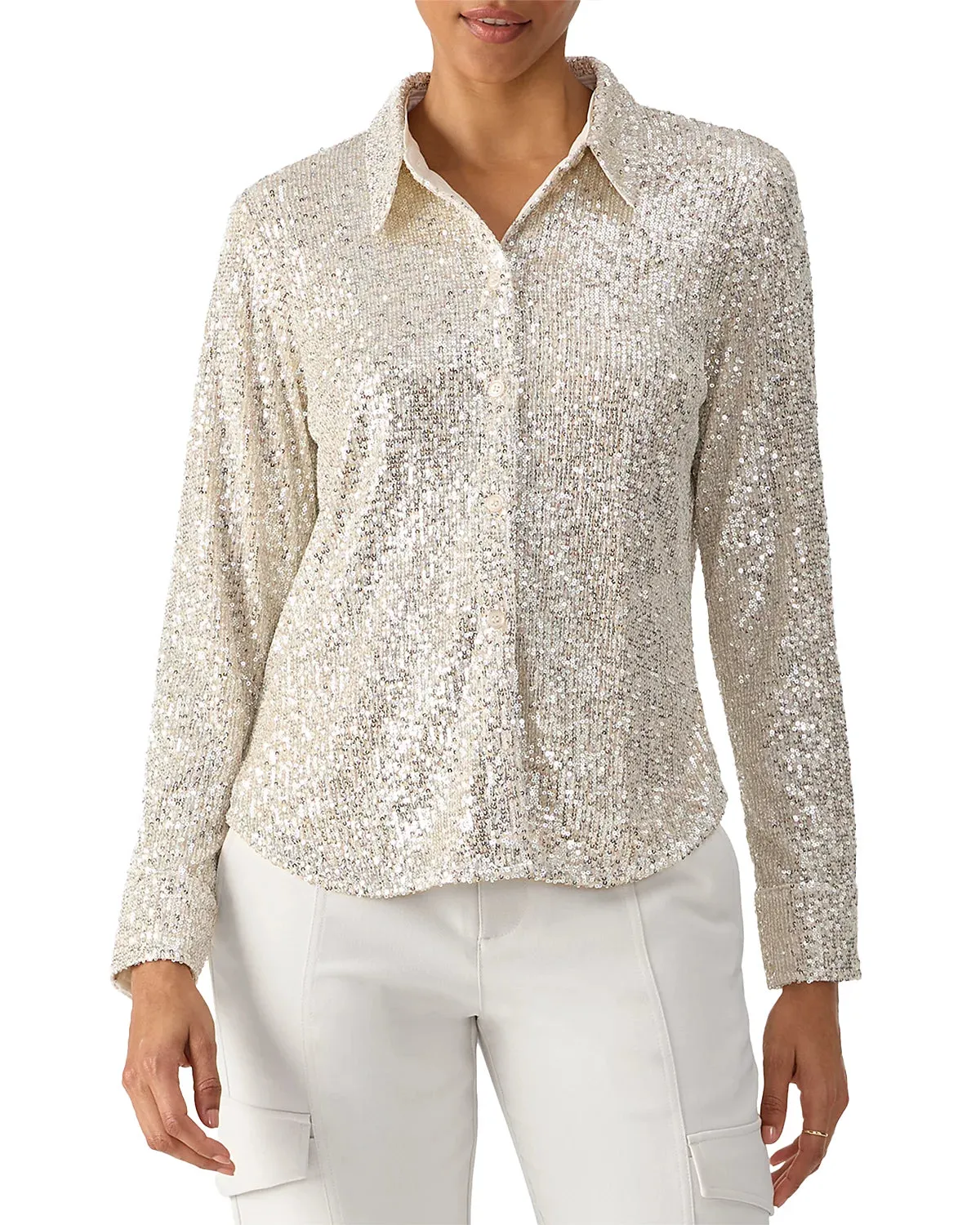 Radiant Sequin Top - Champagne
