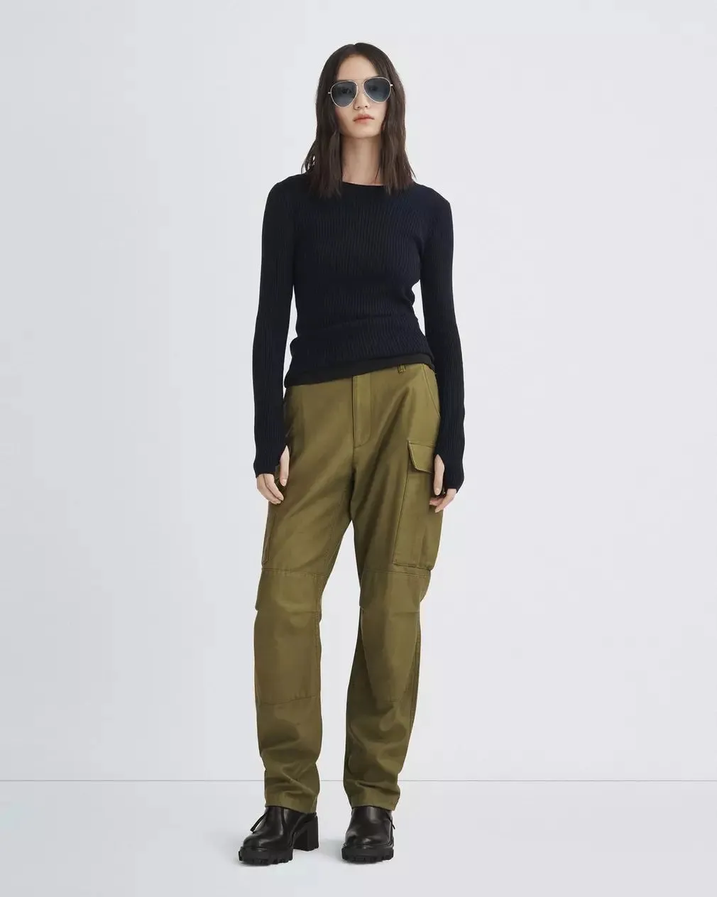 Rag & Bone Audrina Wool Crew - Navy