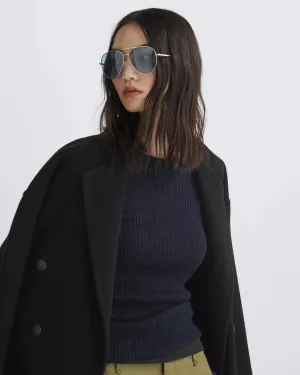 Rag & Bone Audrina Wool Crew - Navy