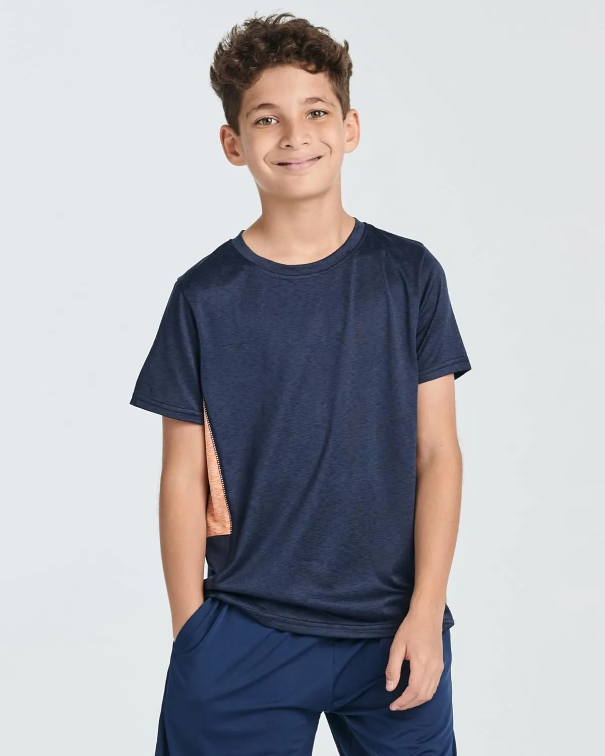 Real Essentials 5 Pack: Youth Dry-Fit Wicking Active Athletic Performance Short Sleeve T-Shirt Boys & Girls Shirts
