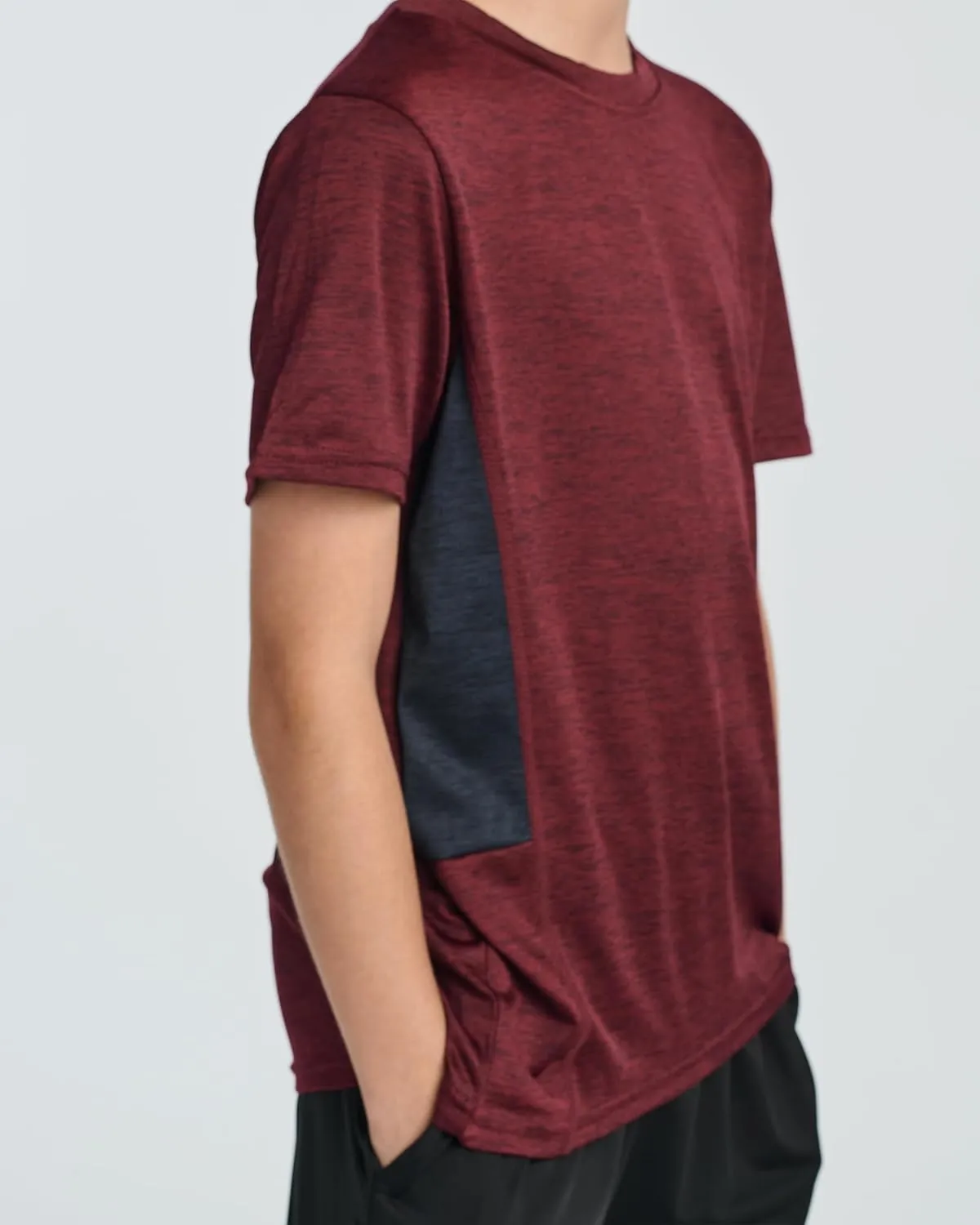 Real Essentials 5 Pack: Youth Dry-Fit Wicking Active Athletic Performance Short Sleeve T-Shirt Boys & Girls Shirts