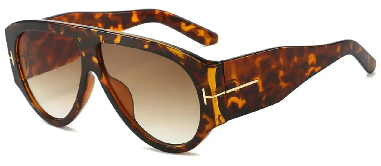 Retro Tortoiseshell Pilot Sunglasses