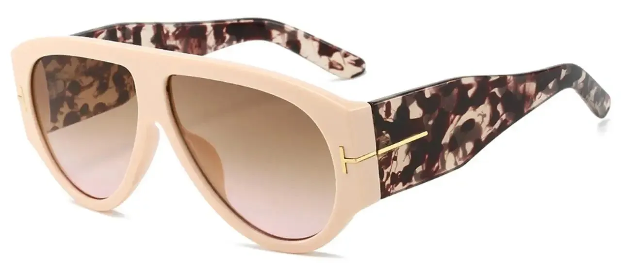 Retro Tortoiseshell Pilot Sunglasses