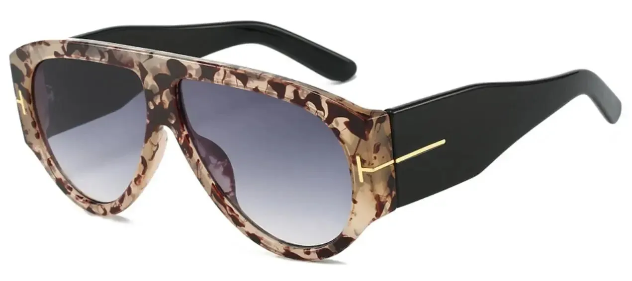 Retro Tortoiseshell Pilot Sunglasses