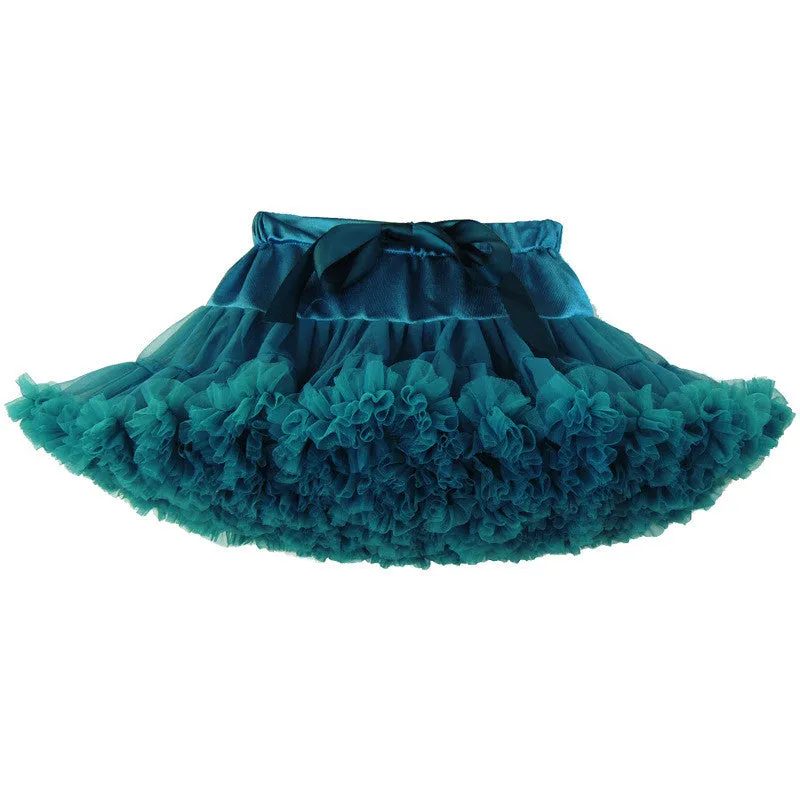 Romantic Patchwork Multi-Layers Short Fluffy Skirt