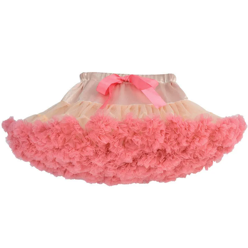 Romantic Patchwork Multi-Layers Short Fluffy Skirt