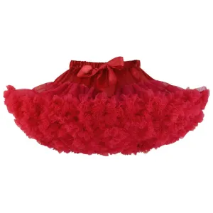 Romantic Patchwork Multi-Layers Short Fluffy Skirt
