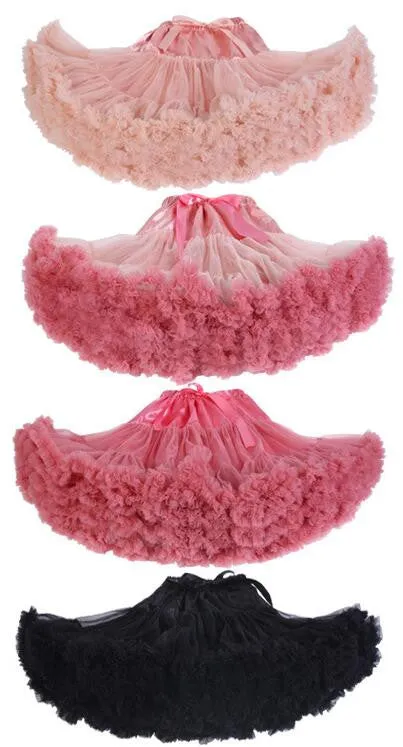 Romantic Patchwork Multi-Layers Short Fluffy Skirt