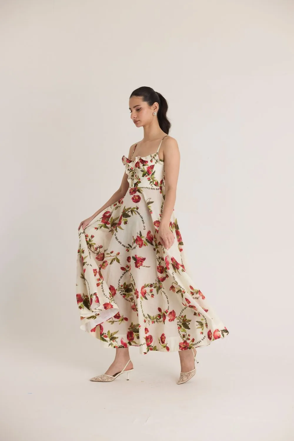 ROSITA COTTON FRILL DRESS