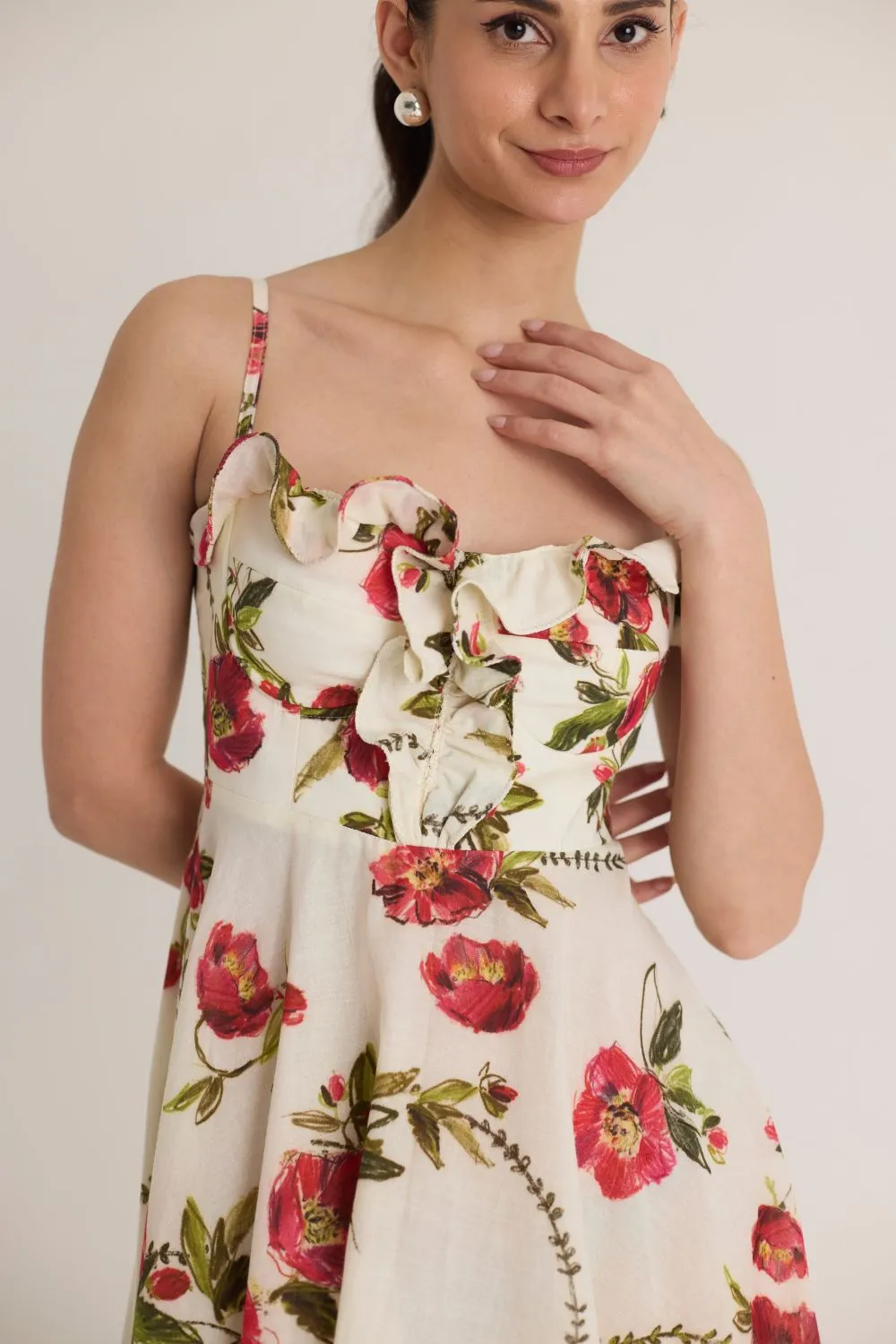 ROSITA COTTON FRILL DRESS