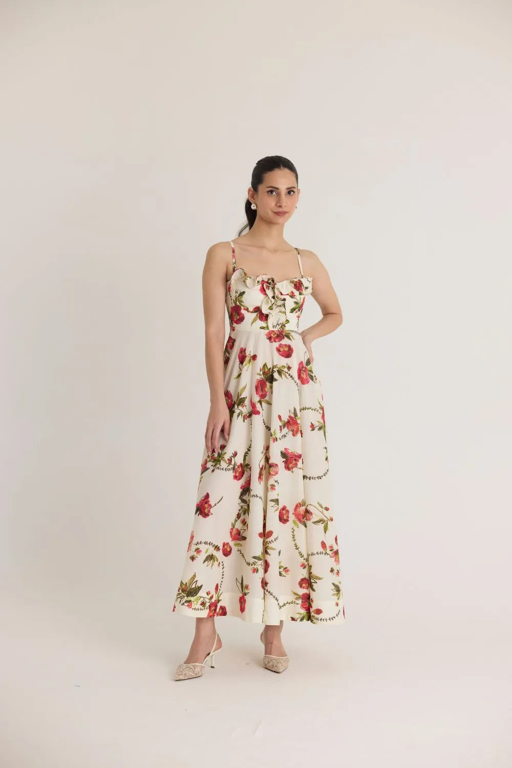 ROSITA COTTON FRILL DRESS