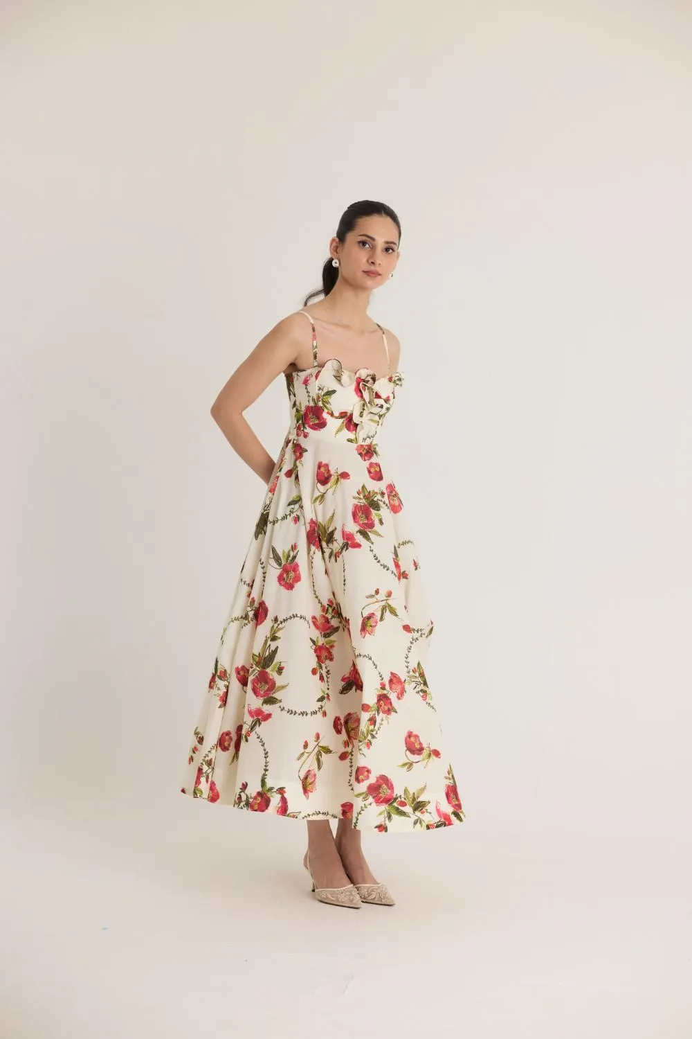 ROSITA COTTON FRILL DRESS