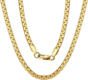 Round Chain 20inch 4mm Lobster Clasp 18K Gold Filled Neck Chains Gift