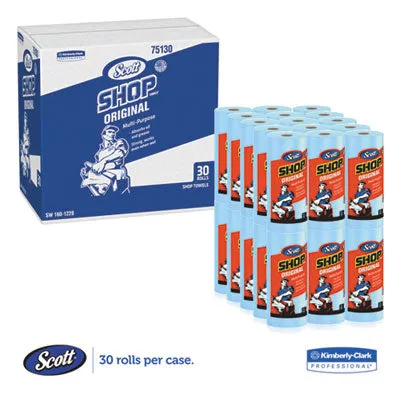 Scott Shop, 11"x 10.4" Wiper, Blue, 55/Roll (30/cs)