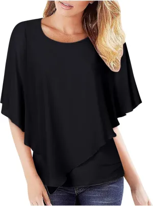 Shirts for Women Trendy Short Sleeve Plain Crewneck Blouses Casual Daily Work Fashion Sexy Cute Tops