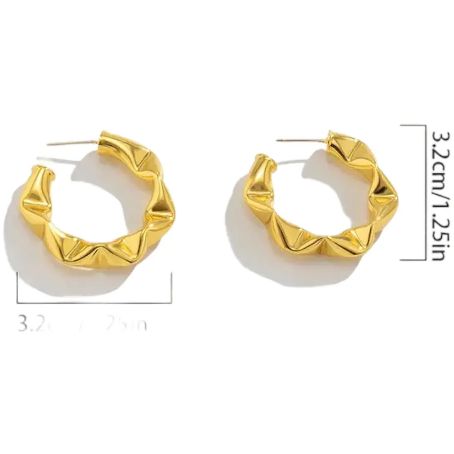 SICILY Gold Statement Earrings
