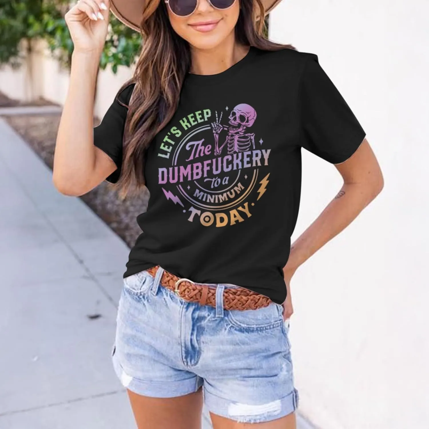 Skeleton Shirt Women Vintage Graphic Tees Y2k Emo Grunge Punk Goth Shirts Funny Aesthetic Tshirts Short Sleeve Tops
