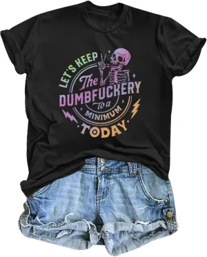 Skeleton Shirt Women Vintage Graphic Tees Y2k Emo Grunge Punk Goth Shirts Funny Aesthetic Tshirts Short Sleeve Tops