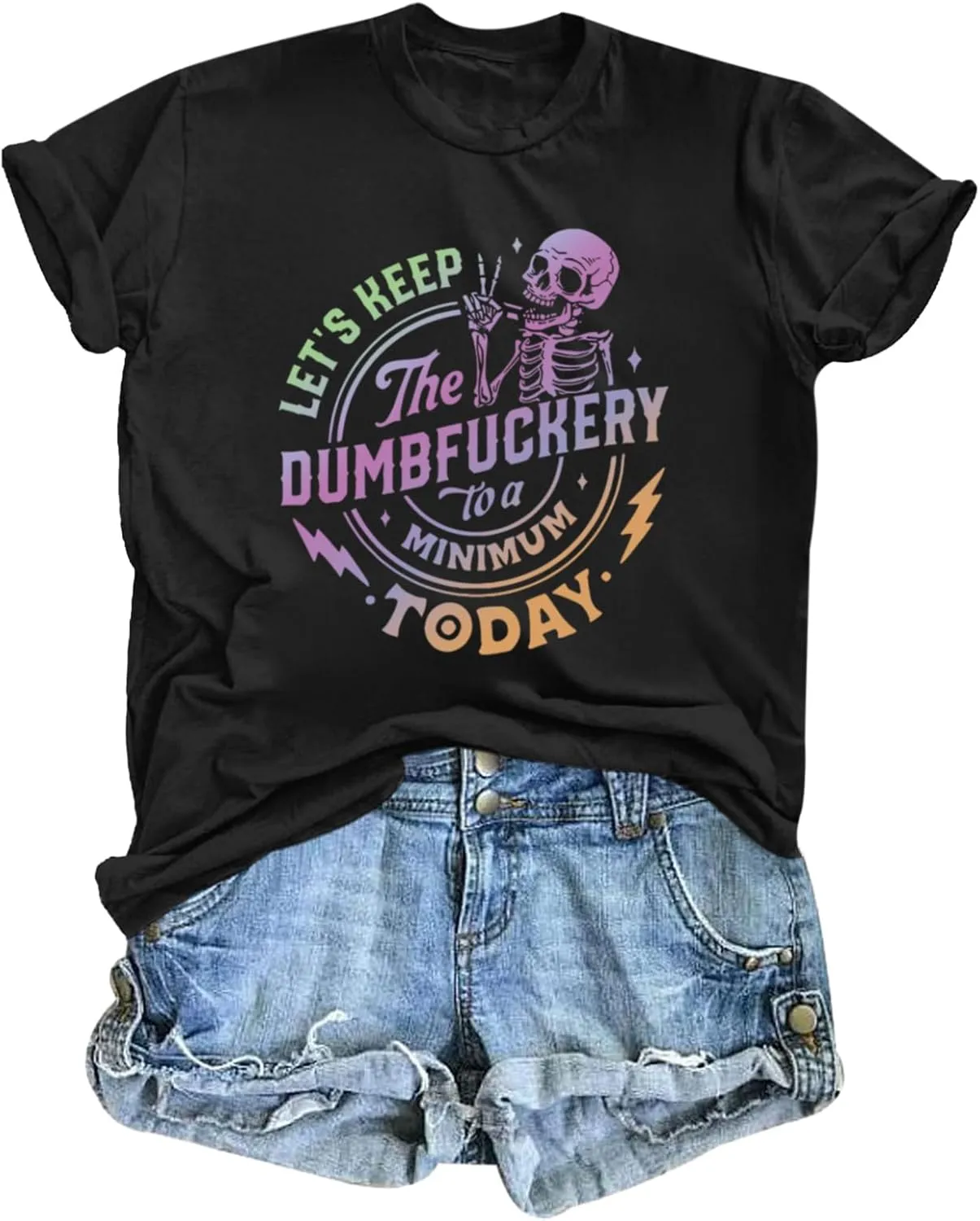 Skeleton Shirt Women Vintage Graphic Tees Y2k Emo Grunge Punk Goth Shirts Funny Aesthetic Tshirts Short Sleeve Tops