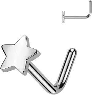 Small Star Titanium Nose Stud Ring Dainty Piercing Nostril 20g 18g Hypoallergenic Nickel Free Body Jewelry