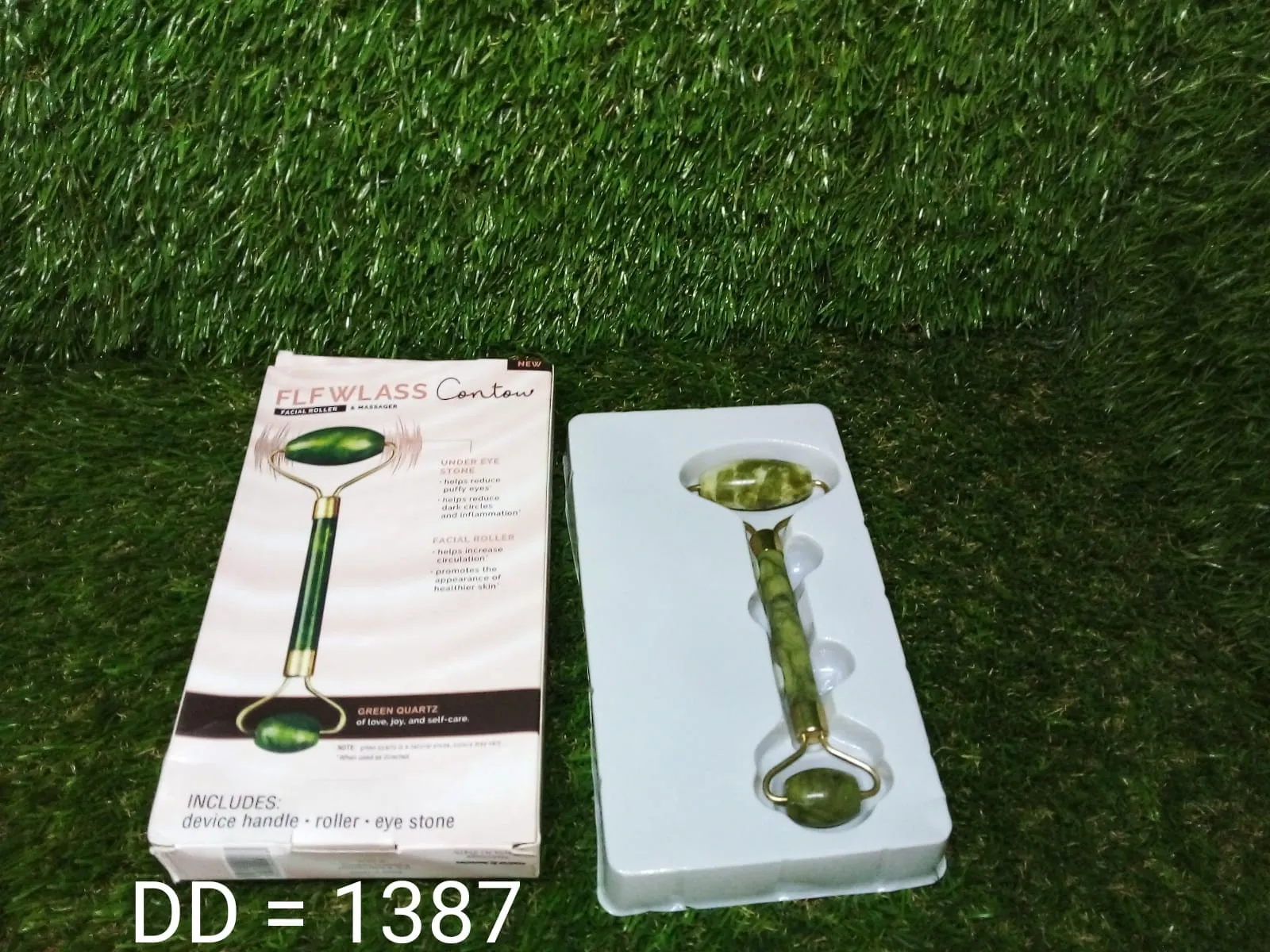 Smooth Facial Roller & Massager Natural Massage Jade Stone