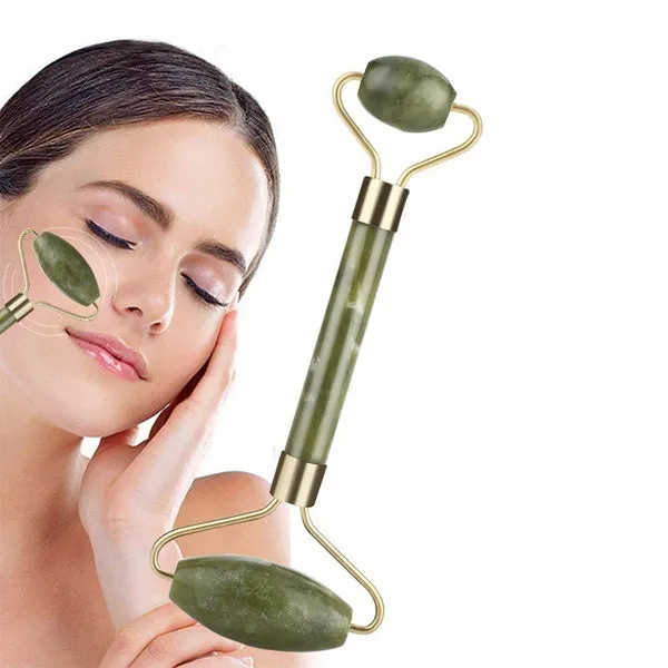 Smooth Facial Roller & Massager Natural Massage Jade Stone