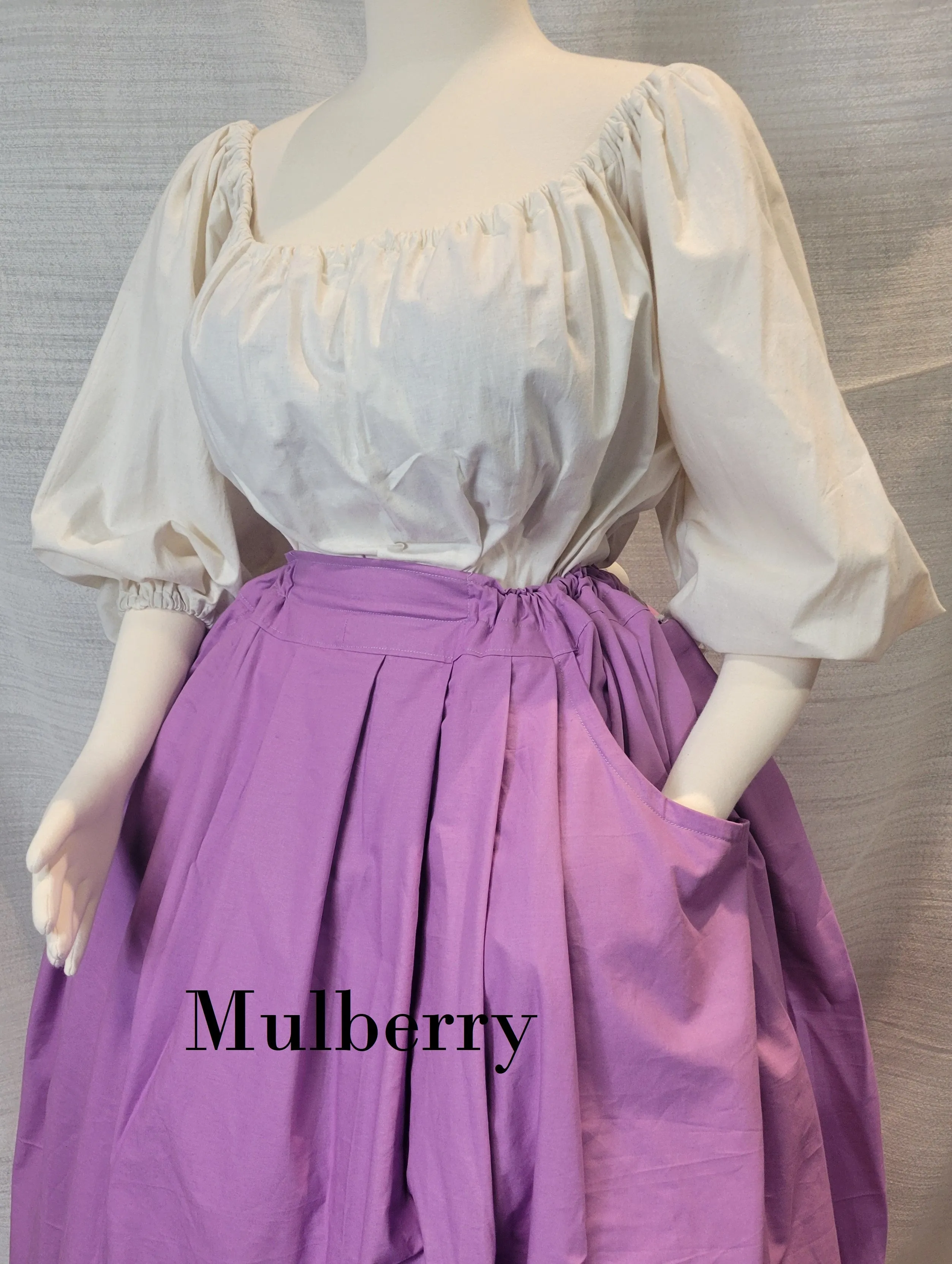 Solid Skirt with Pockets- Shades of Red