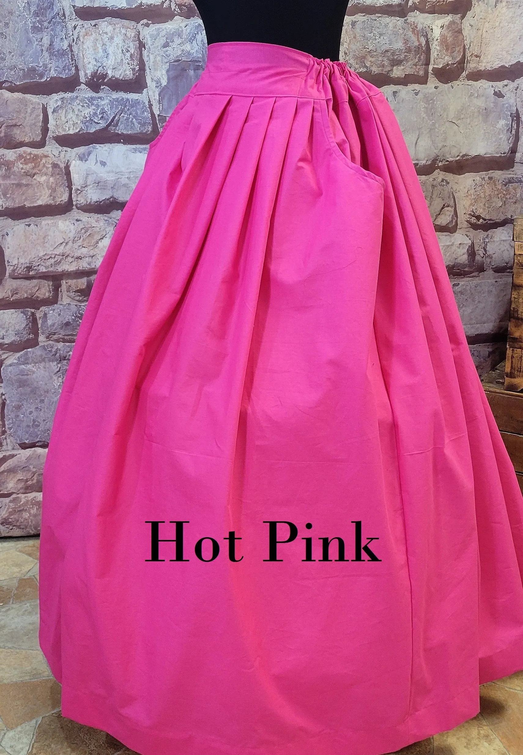 Solid Skirt with Pockets- Shades of Red