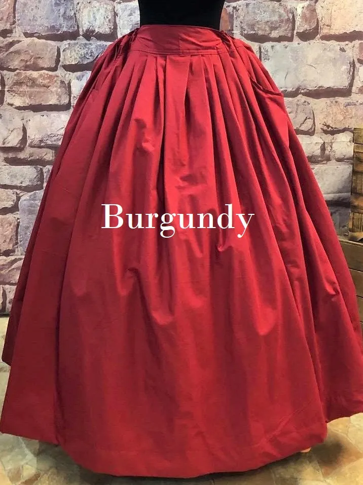 Solid Skirt with Pockets- Shades of Red