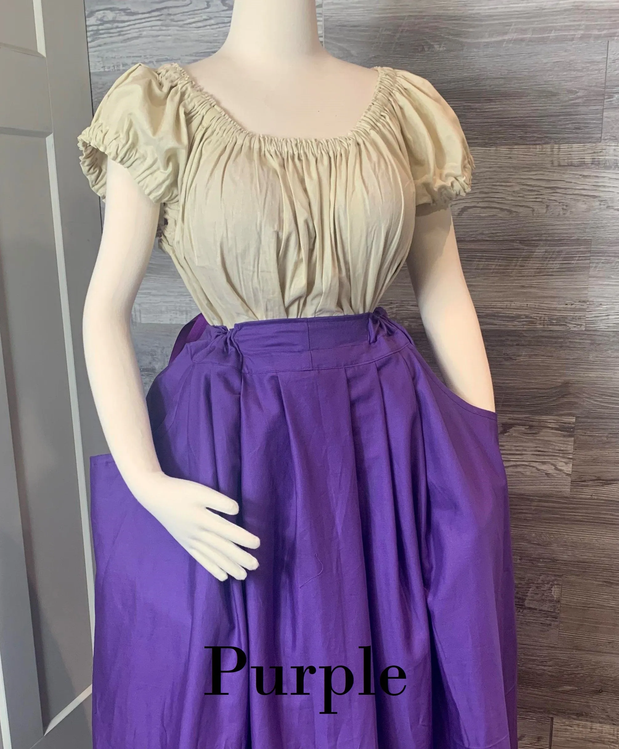Solid Skirt with Pockets- Shades of Red