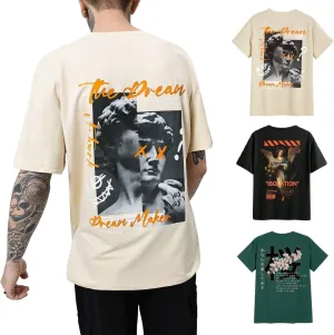 SOLY HUX 3-Pack Oversized T Shirts for Men Y2K Graphic Tees Vintage Baggy Shirts 90s Streetwear Tops