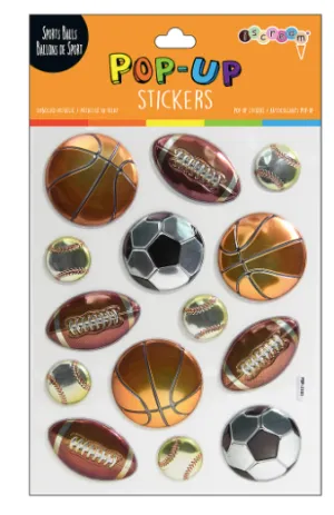 Sports Ball Puffy Stickers