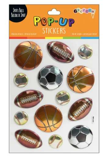 Sports Ball Puffy Stickers