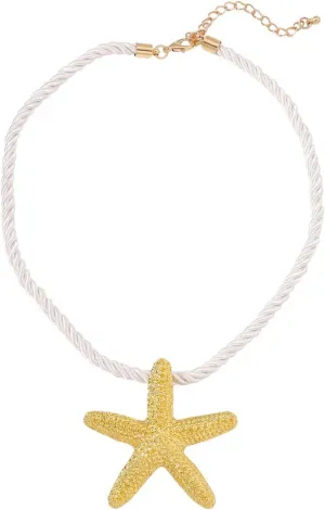 Starfish Necklace for Women Boho Layered Starfish Pendant Necklace Shell Necklace Summer Beach Necklaces Jewelry for Women