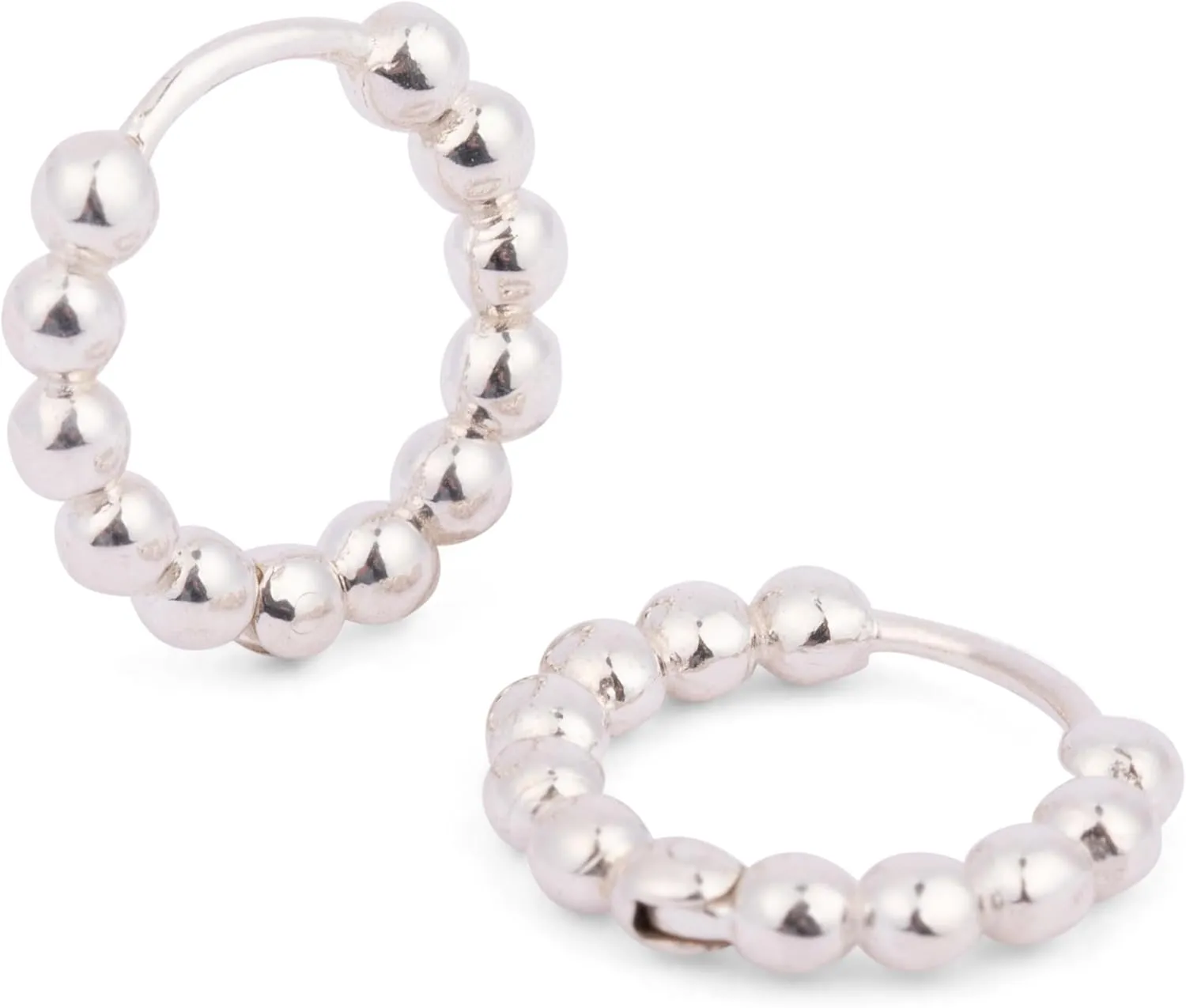 Sterling Silver Earrings - Recycled Sterling Silver Hoop Earrings, 925 Sterling Silver Earrings for Women, Hoop Earrings for Women
