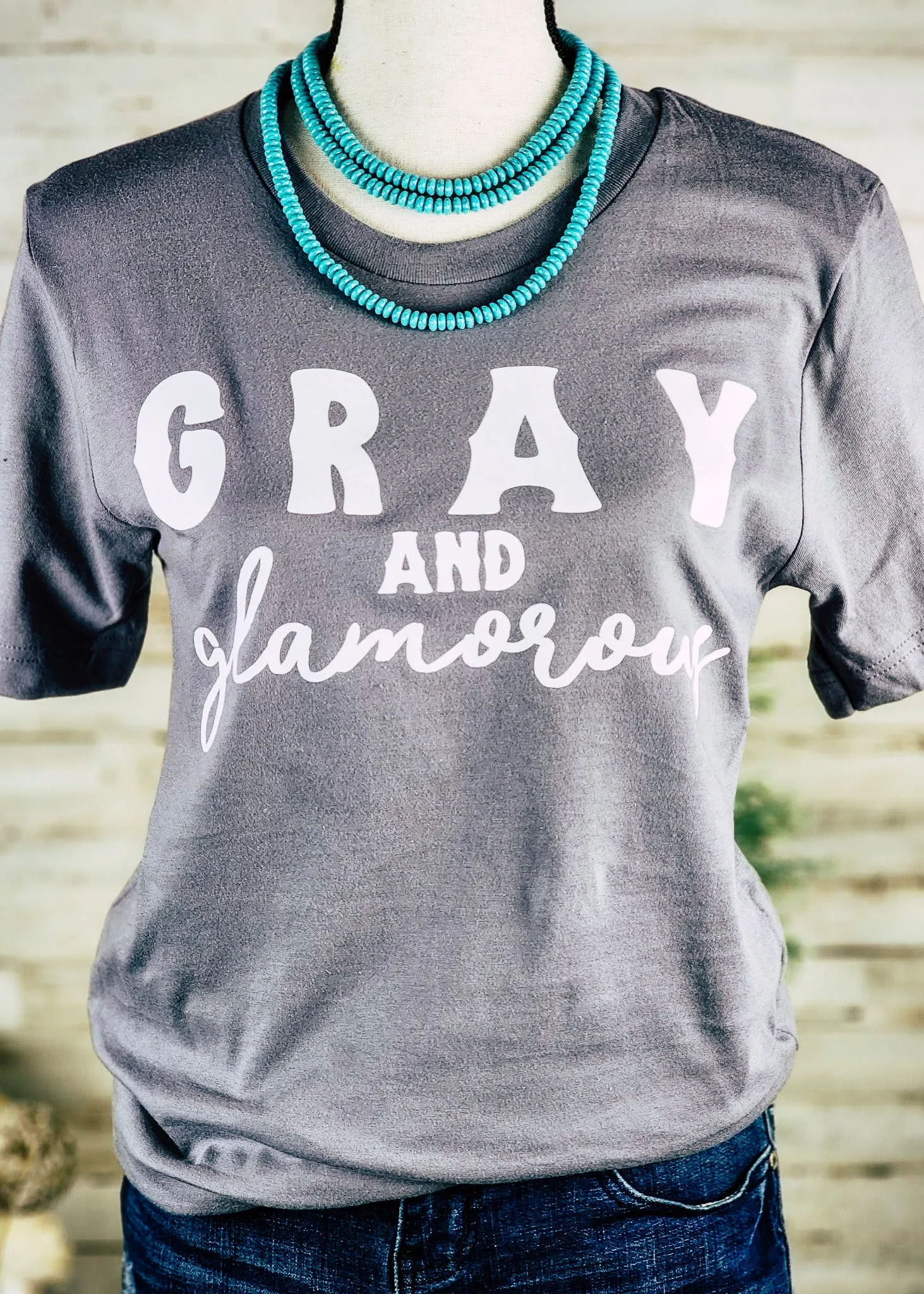 Storm Gray & Glamorous Short Sleeve Graphic Tee